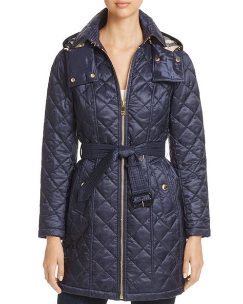 burberry baughton quilted coat navy small|Burberry Baughton Quilted Coat Women .